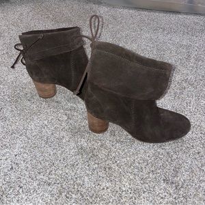 Madewell Neva Foldover Genuine Leather Booties - Size 6.5